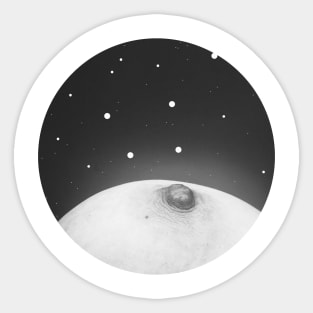 boobmoon grey Sticker